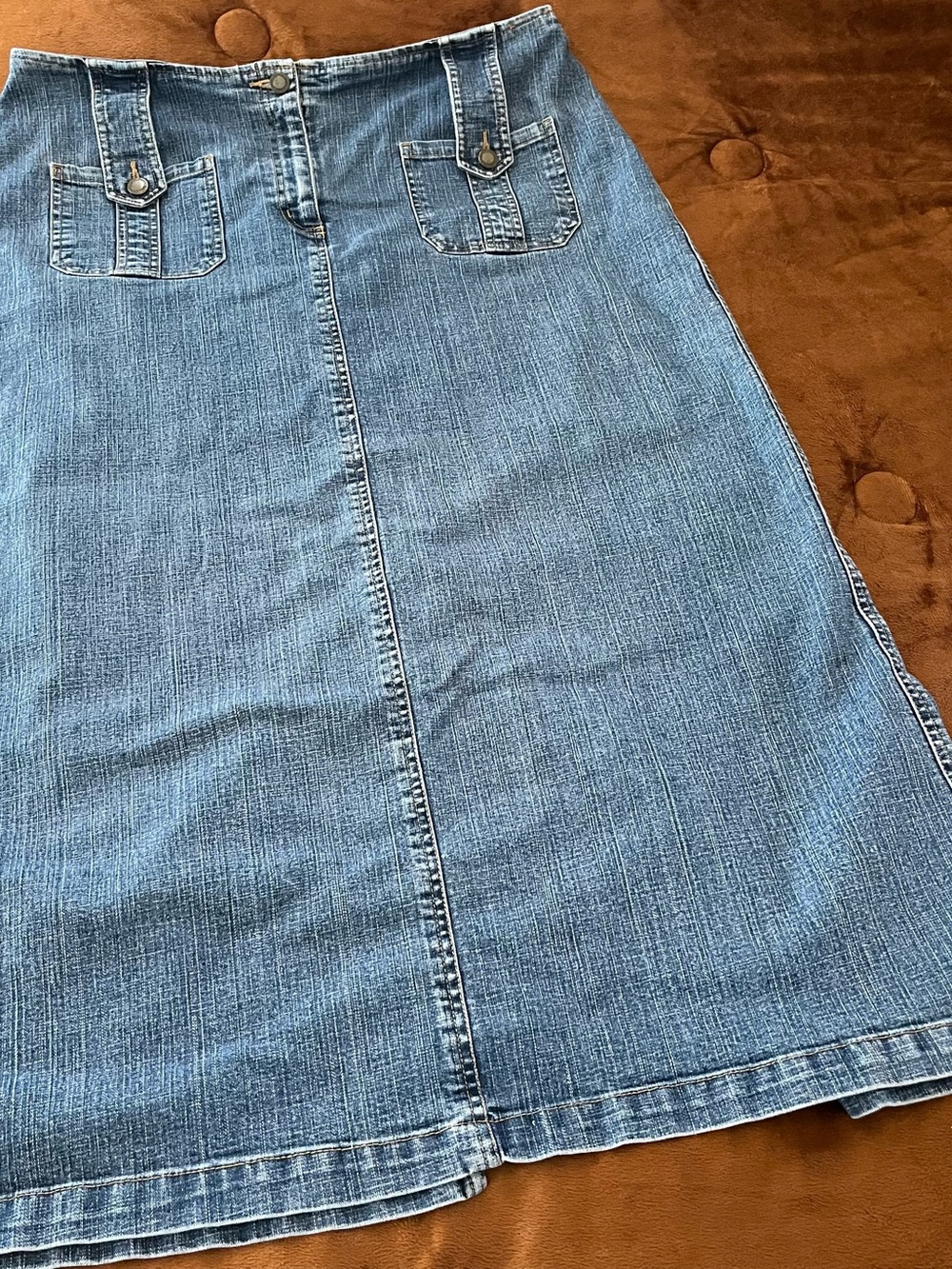 Faded Glory Stretch Denim Skirt Size 14